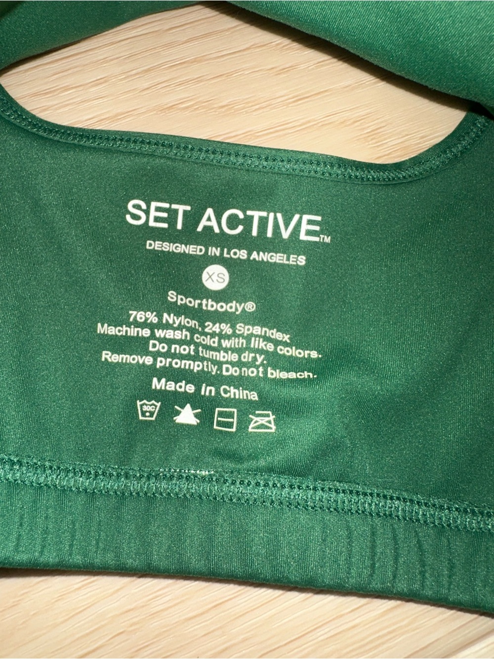 SET Active Deep Green Sports Bra - Picture 3 of 3
